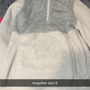 Magellan Gray and White Fleece Pullover